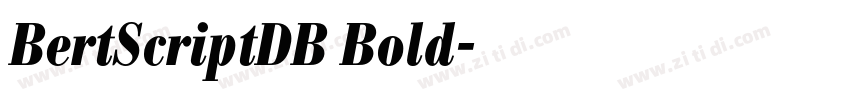 BertScriptDB Bold字体转换